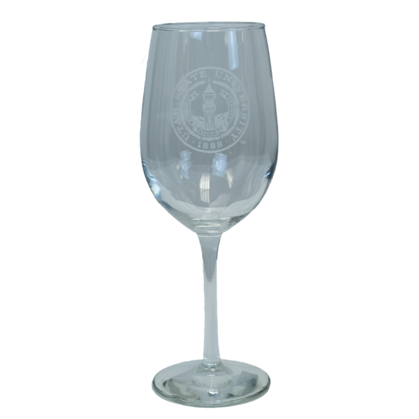 Wine Glass Etched Seal